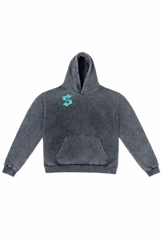 Hybrid athlete acid wash hoodie