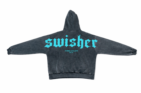 Hybrid athlete acid wash hoodie
